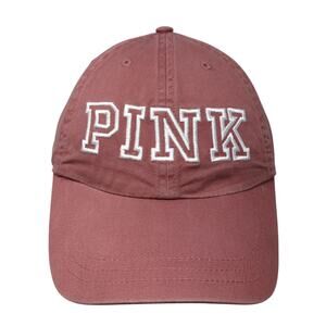 PINK Victoria's Secret Slideback Hat Pink One Size Embroidered Outdoor